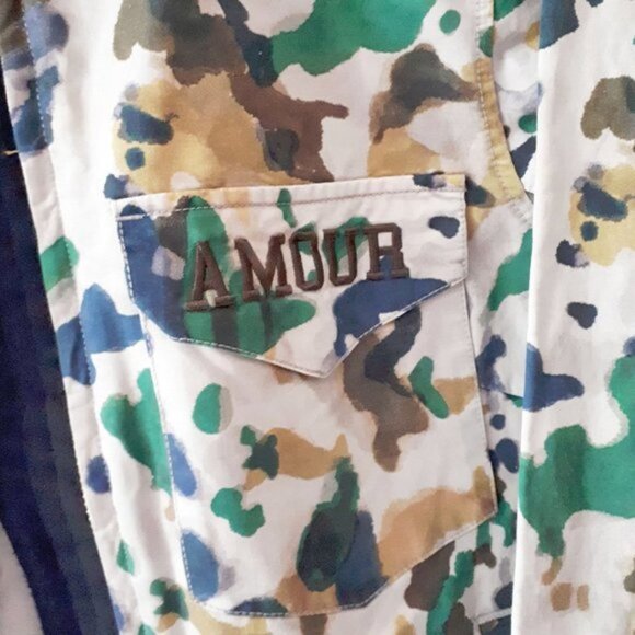 NWT Zadig & Voltaire camo print cotton bomber jacket, L - Picture 7 of 7